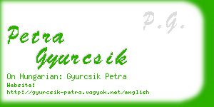 petra gyurcsik business card